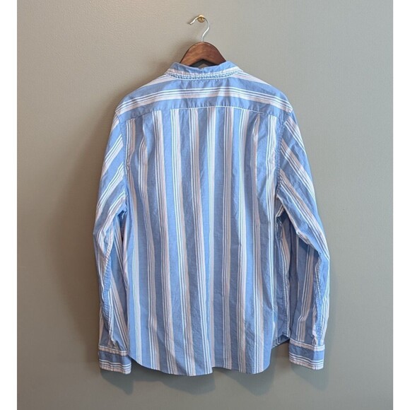 Nautica Size XL Mens Dress Shirt Button Down Blue Stripe Stretch Extra Large - Picture 3 of 3